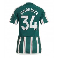 Camisa de time de futebol Manchester United Donny van de Beek #34 Replicas 2º Equipamento Feminina 2023-24 Manga Curta